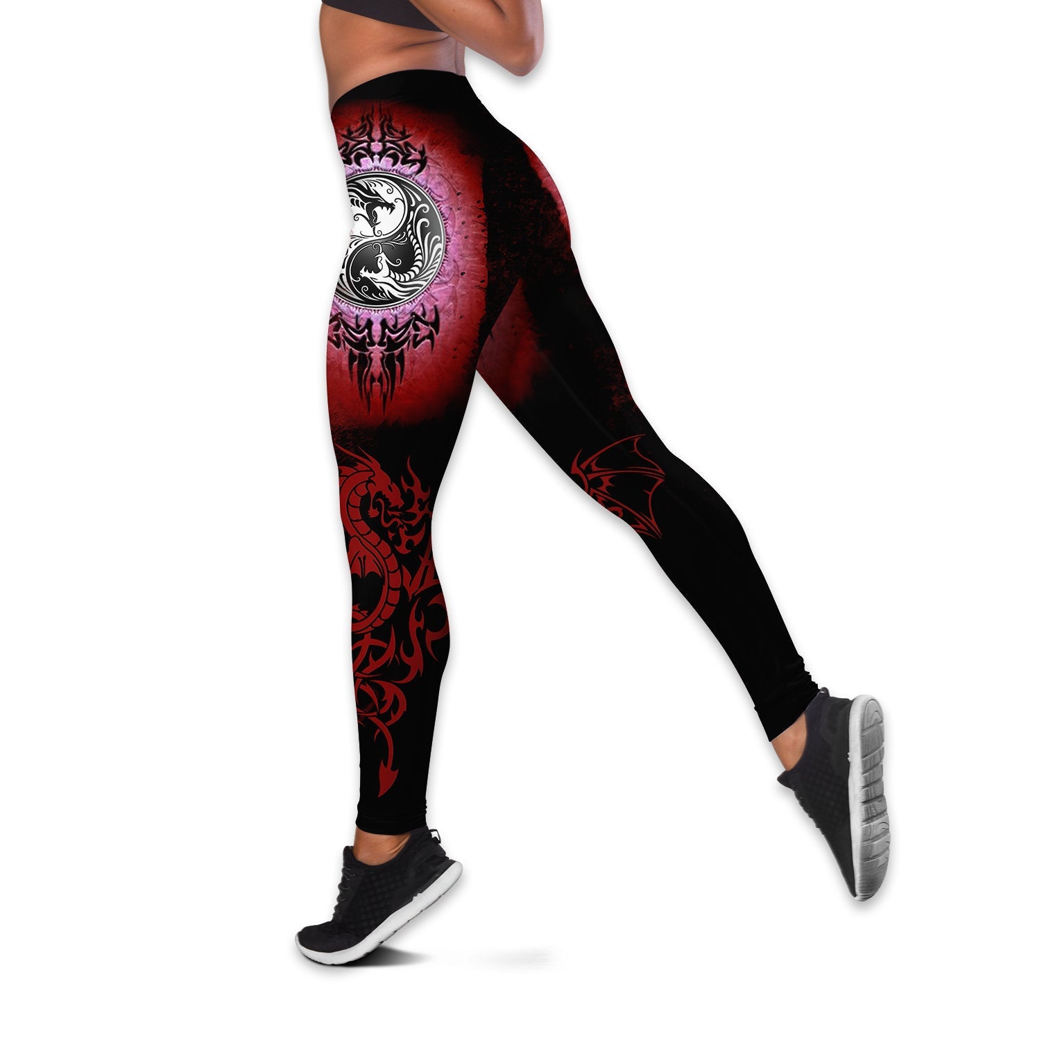 Yin & Yang Dragon Women Tank Top & Leggings 02