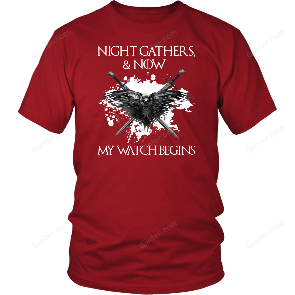 "Night gathers and now my watch begins" Game Of Thrones T-shirt/Hoodie