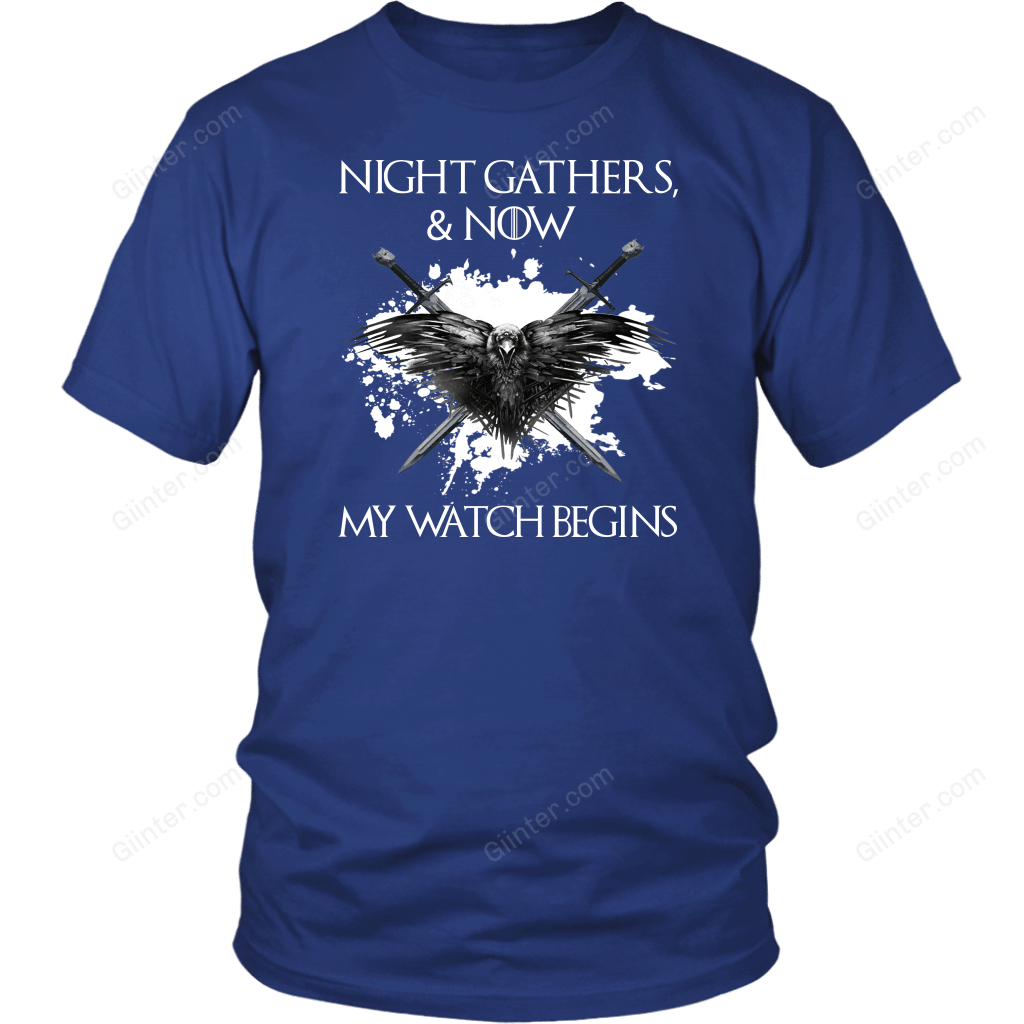 "Night gathers and now my watch begins" Game Of Thrones T-shirt/Hoodie