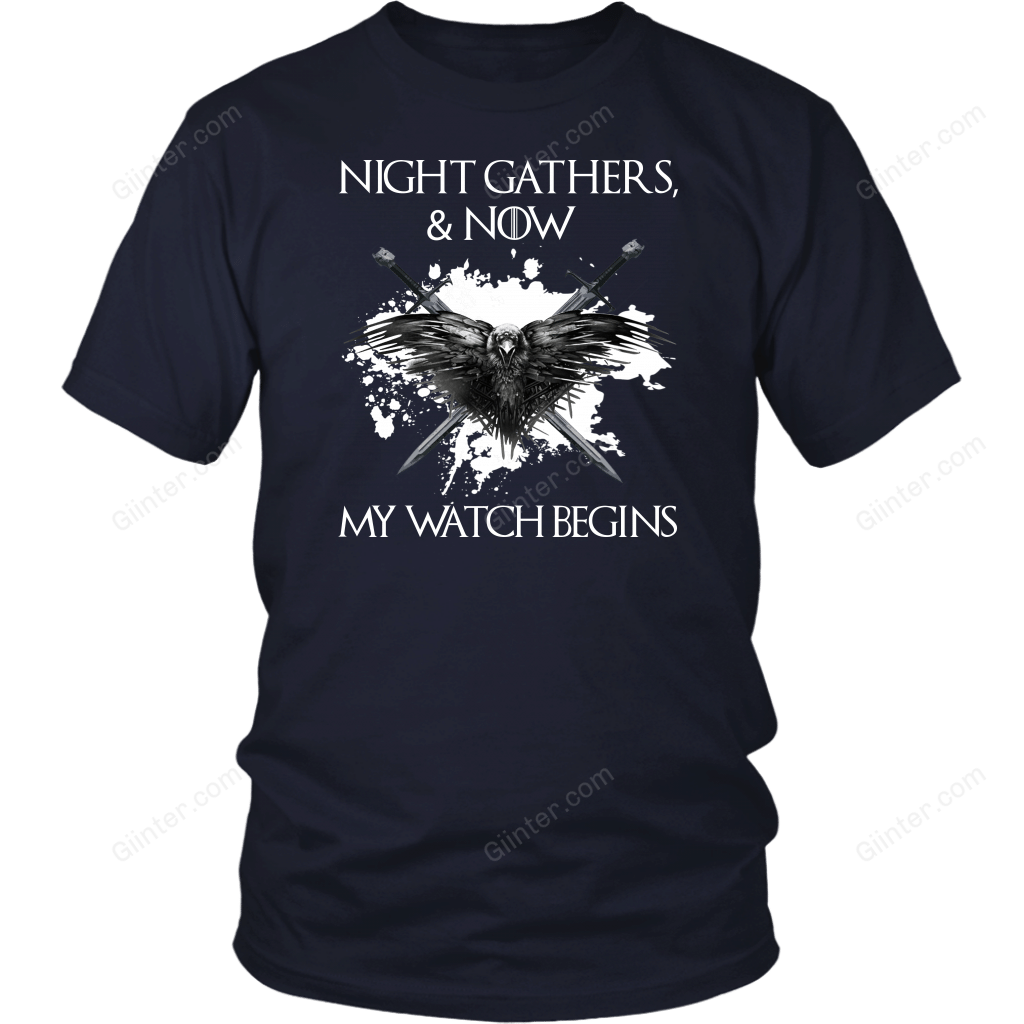 "Night gathers and now my watch begins" Game Of Thrones T-shirt/Hoodie