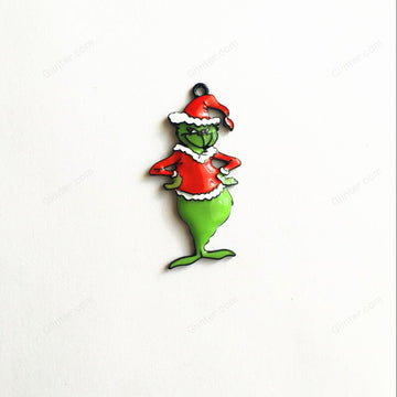 10pcs/lot Electrophoresis black zinc alloy enamel Christmas ghost Pendant for Jewelry Necklace