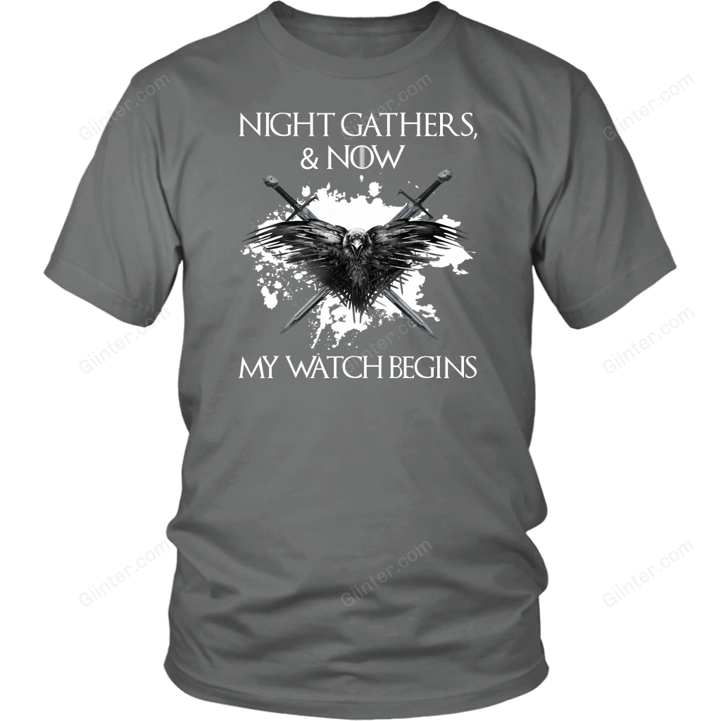"Night gathers and now my watch begins" Game Of Thrones T-shirt/Hoodie