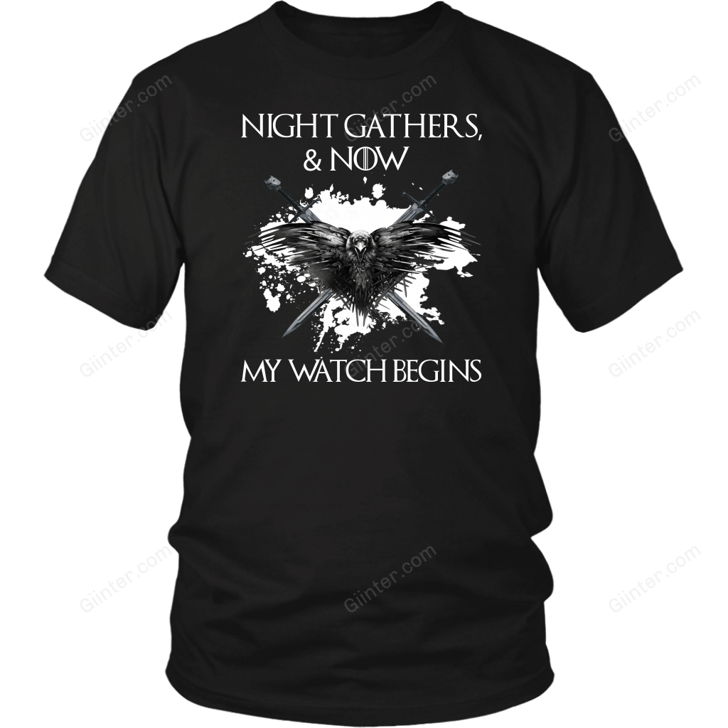 "Night gathers and now my watch begins" Game Of Thrones T-shirt/Hoodie