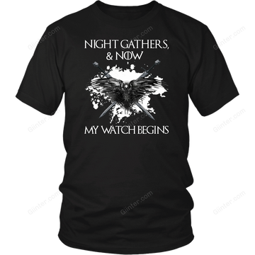 "Night gathers and now my watch begins" Game Of Thrones T-shirt/Hoodie
