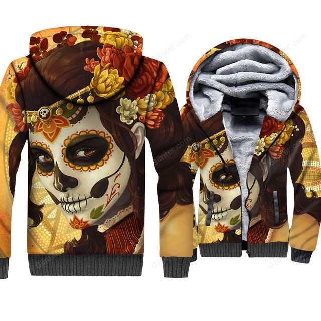 2018 New Fashion Streetwear Hip Hop Jackets Men SKULL 3D Printed
