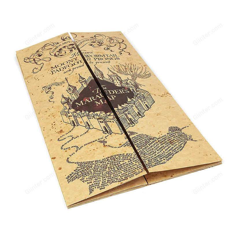 2019 New Popular Potters The Marauder's Map Wizard School Ticket Students Harried
