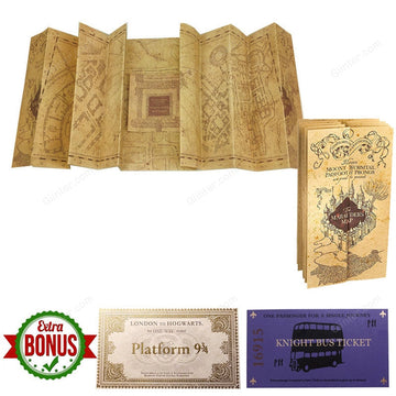 2019 New Popular Potters The Marauder's Map Wizard School Ticket Students Harried