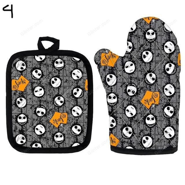 2PCS Nightmare Before Christmas Oven Glove Heat proof Mitten