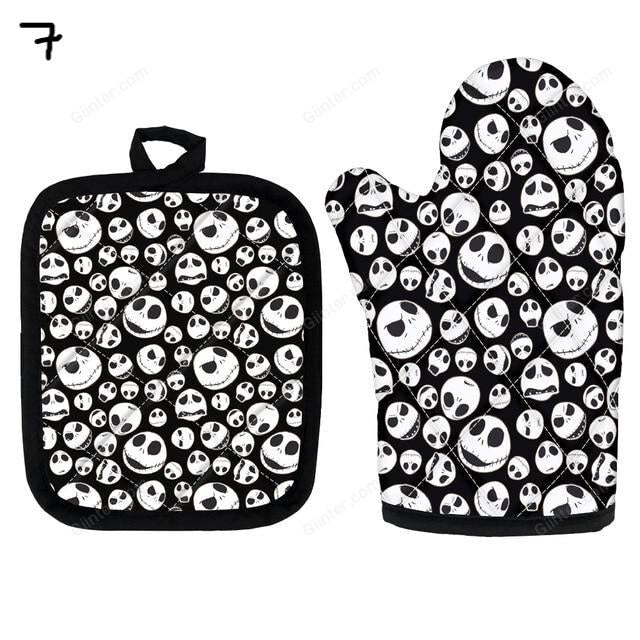 2PCS Nightmare Before Christmas Oven Glove Heat proof Mitten