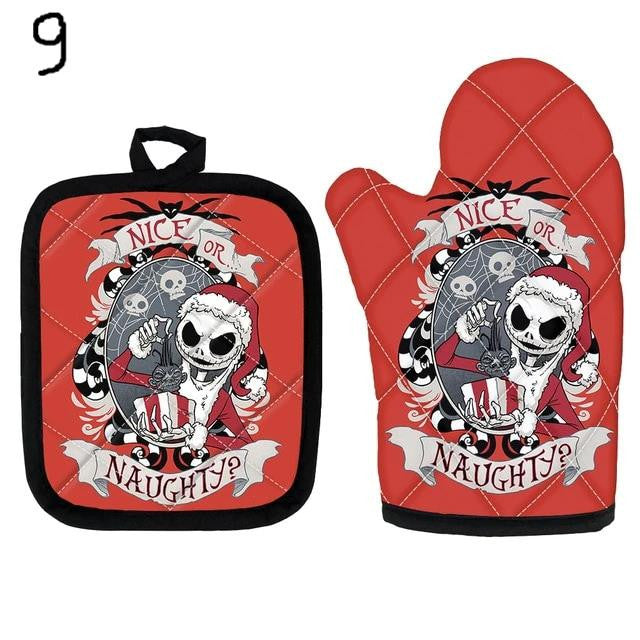 2PCS Nightmare Before Christmas Oven Glove Heat