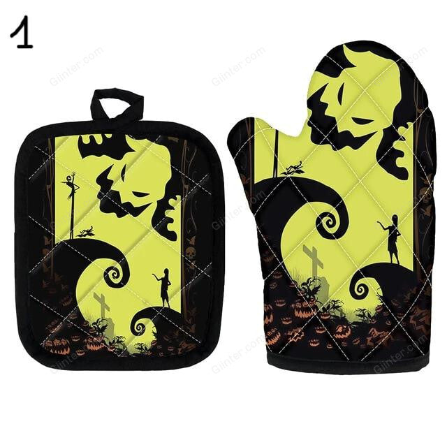 2PCS Nightmare Before Christmas Oven Glove Heat