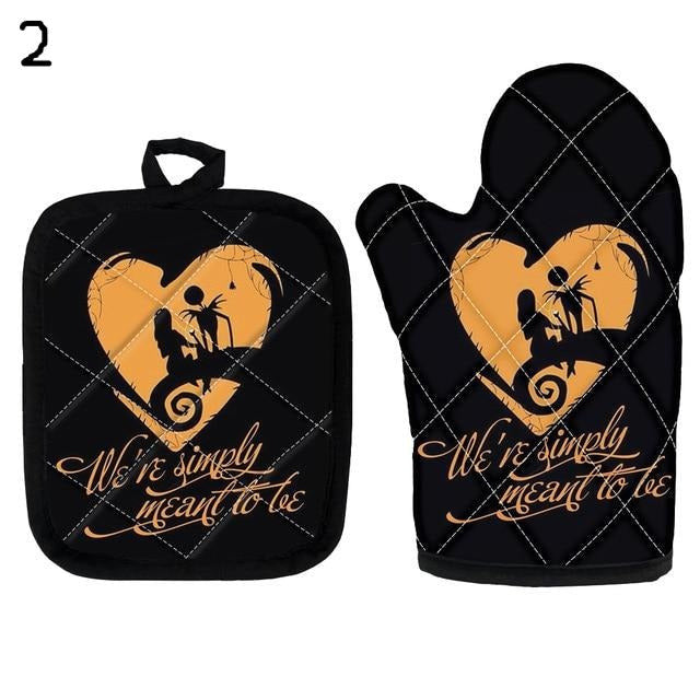 2PCS Nightmare Before Christmas Oven Glove Heat