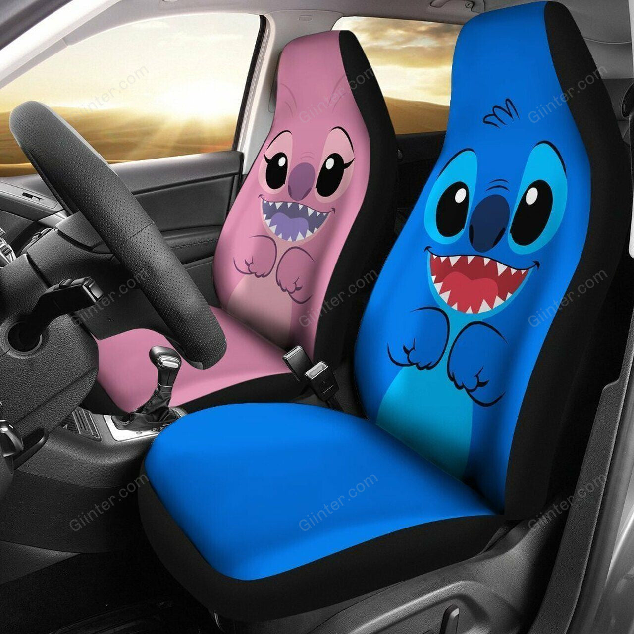 2pcs Stitch Couple Car Seat Cover GINLIST64197