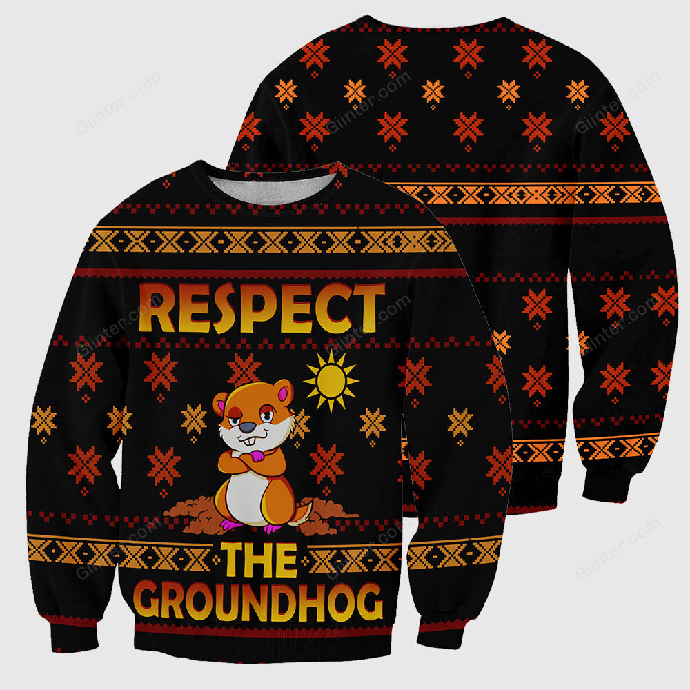 3D All Over Printed Clothes Happy Groundhog Day