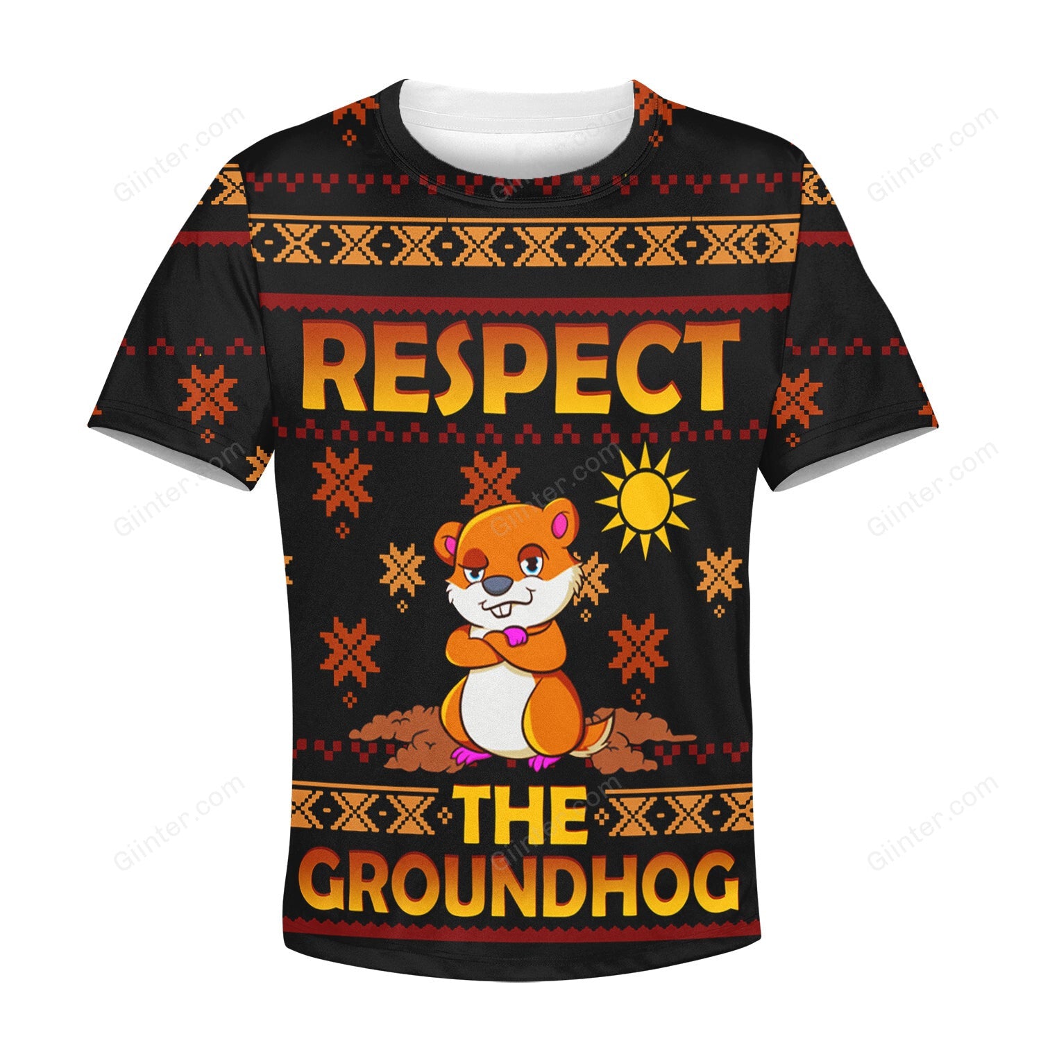 3D All Over Printed Clothes Happy Groundhog Day