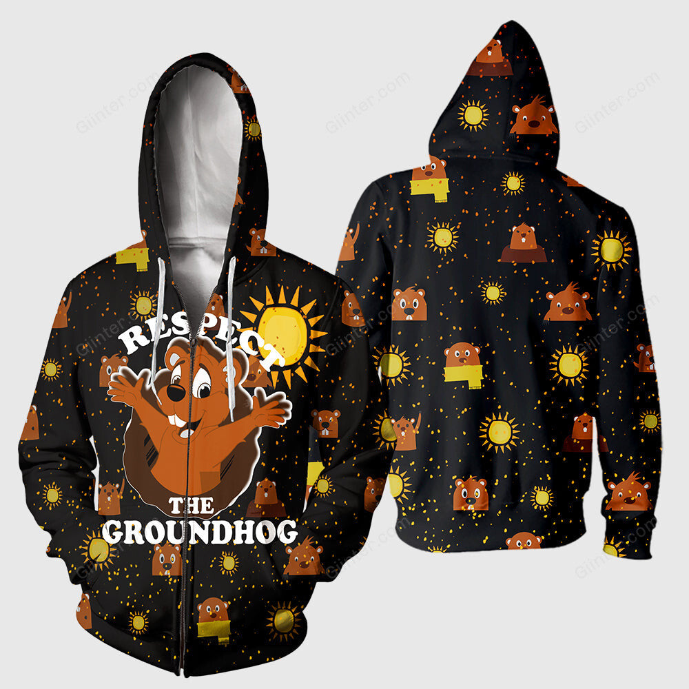 3D All Over Printed Clothes Respect The Groundhog