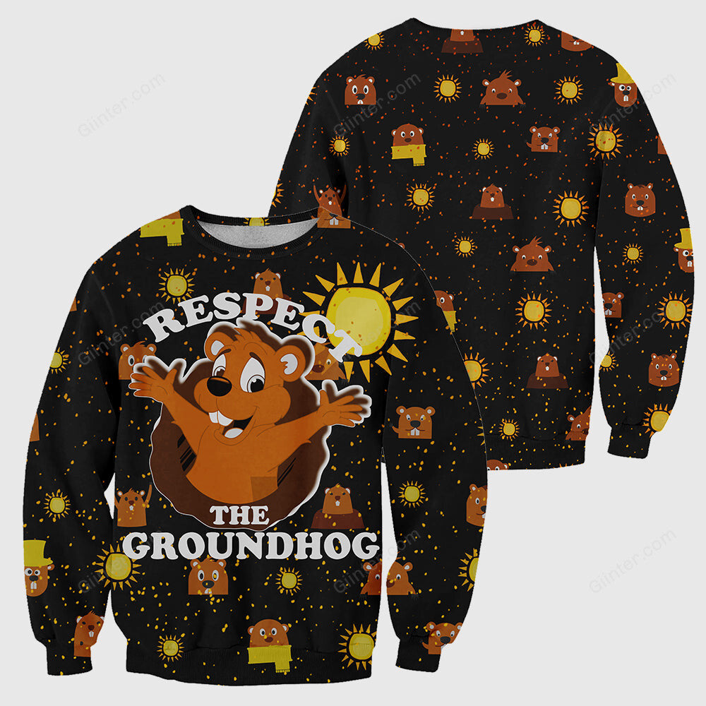 3D All Over Printed Clothes Respect The Groundhog