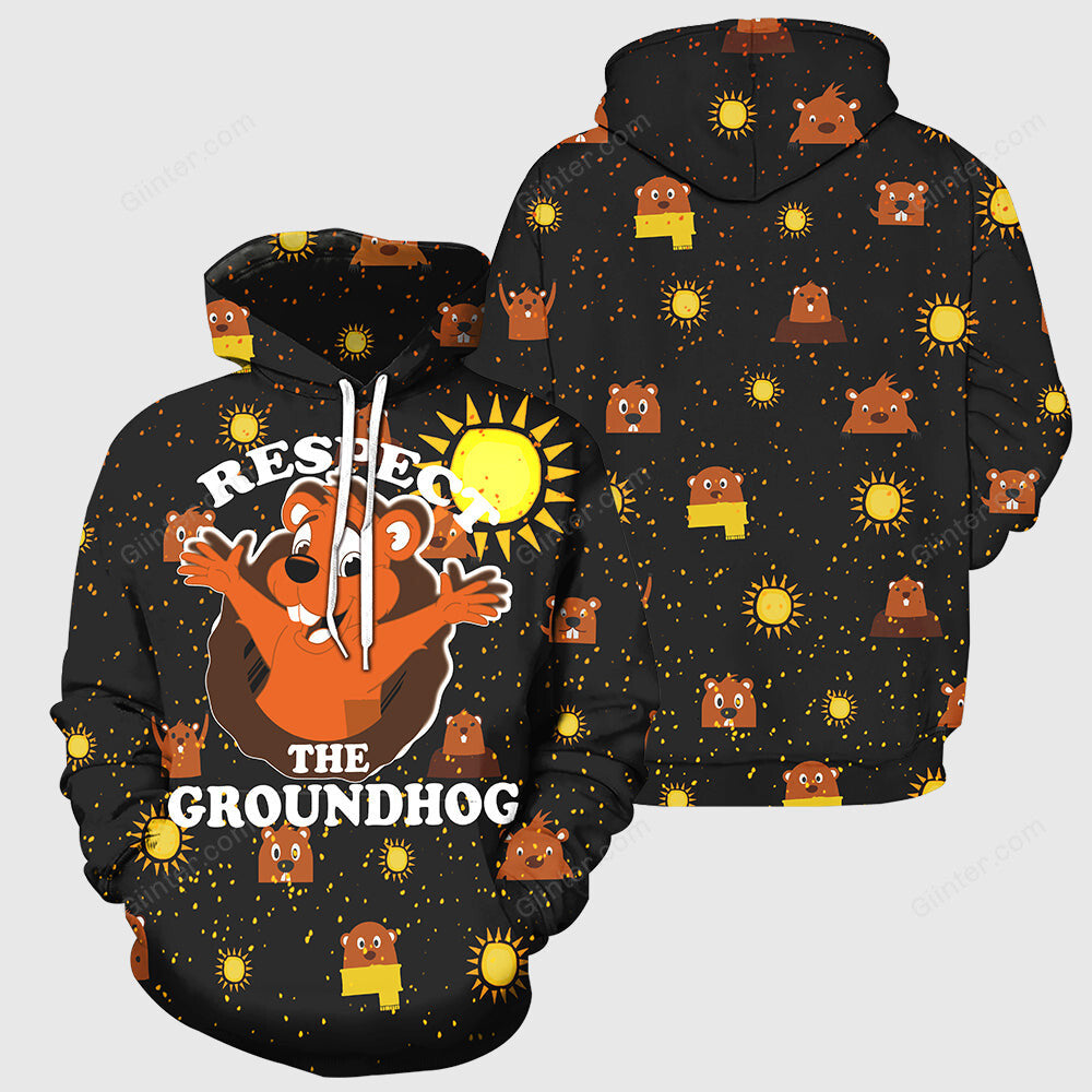 3D All Over Printed Clothes Respect The Groundhog
