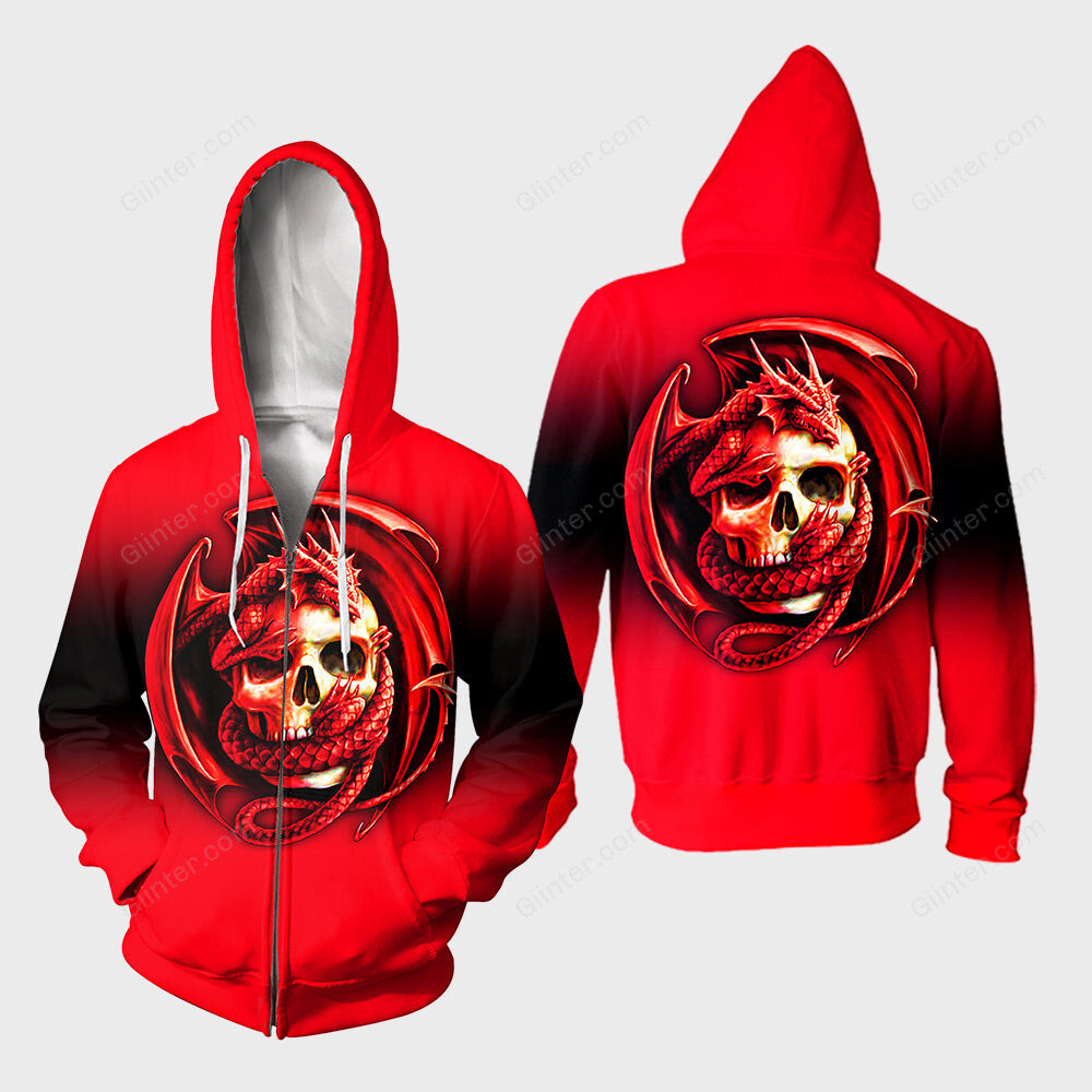3D All Over Printed Dragon Skulls Clothes