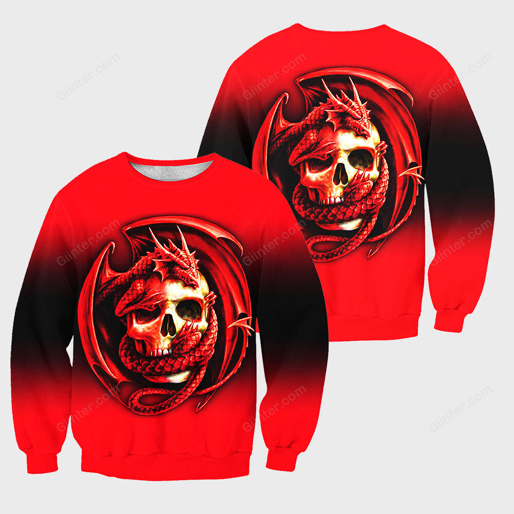 3D All Over Printed Dragon Skulls Clothes