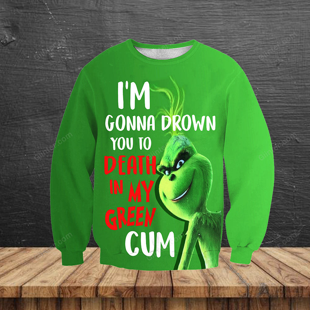 3D ALL OVER PRINTED GRINCH SWEATSHIRT
