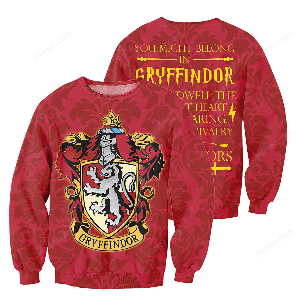 3D All Over Printed Gryffindor Harry Potter Clothes