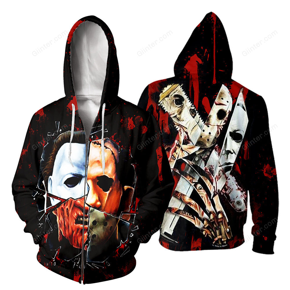 3D All Over Printed Horror Movies Clothes 01