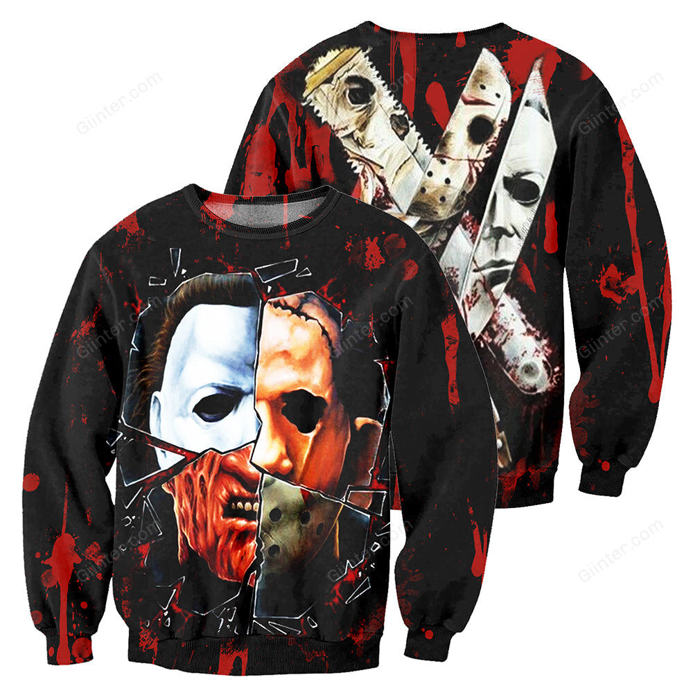 3D All Over Printed Horror Movies Clothes 01