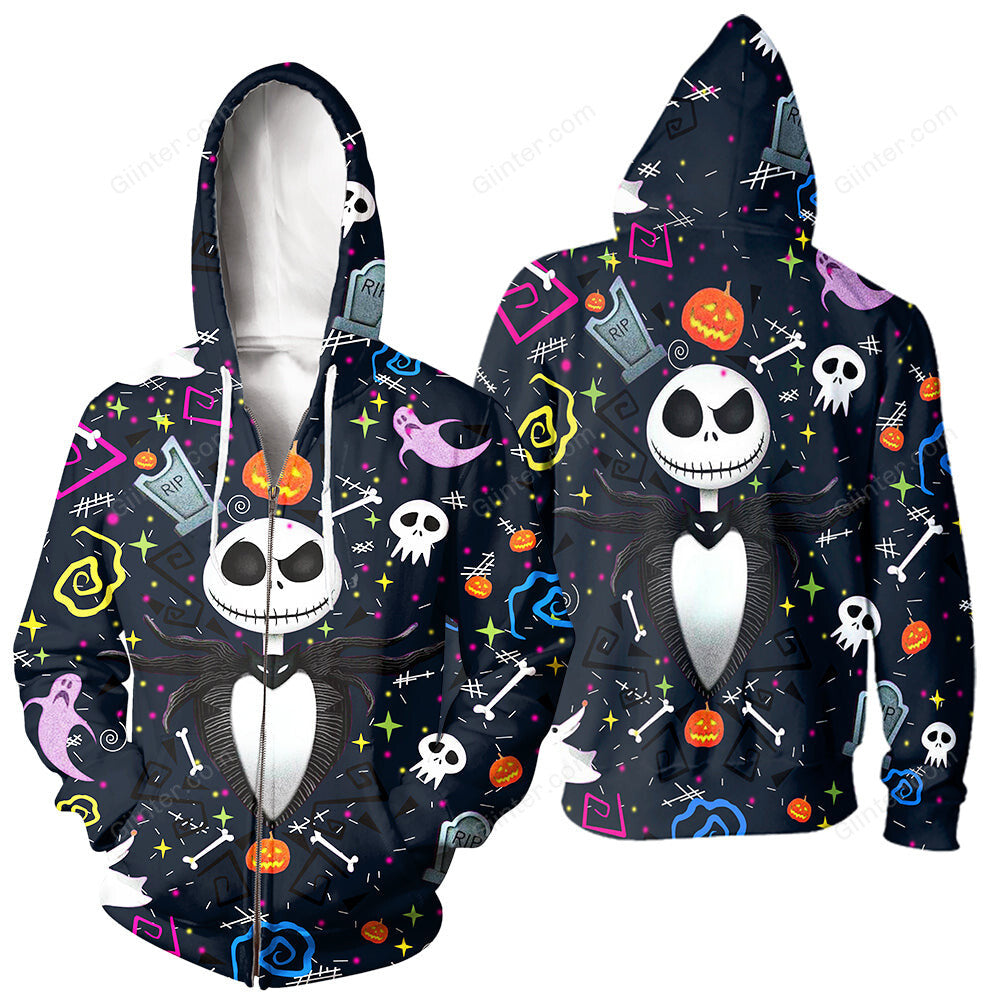 3D All Over Printed Jack Skellington Clothes