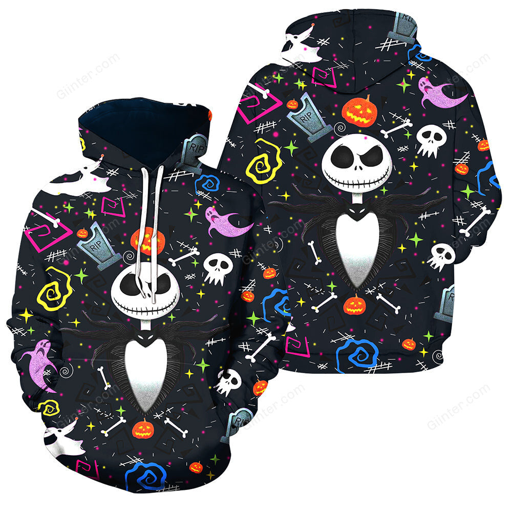 3D All Over Printed Jack Skellington Clothes