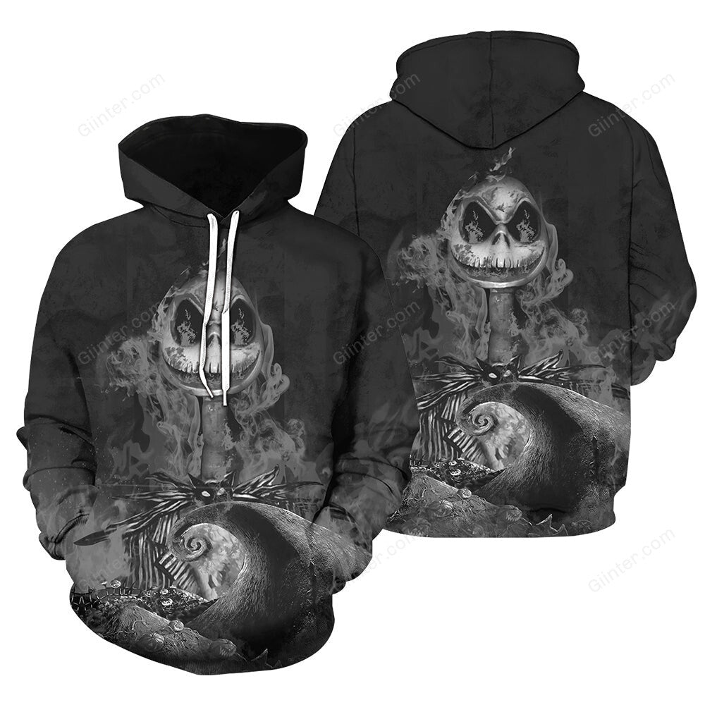 3D All Over Printed Jack Skellington Clothes - Fire Jack