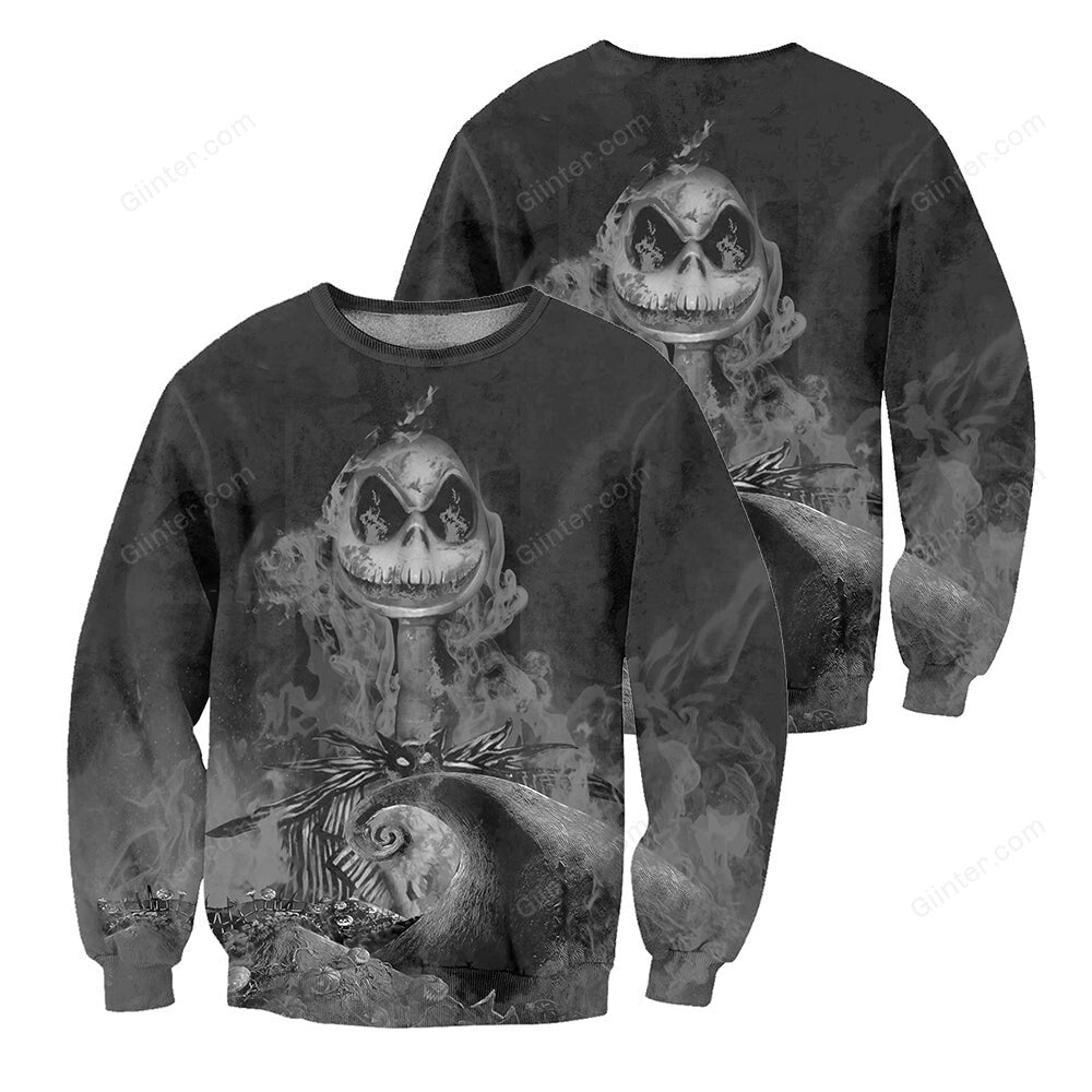 3D All Over Printed Jack Skellington Clothes - Fire Jack