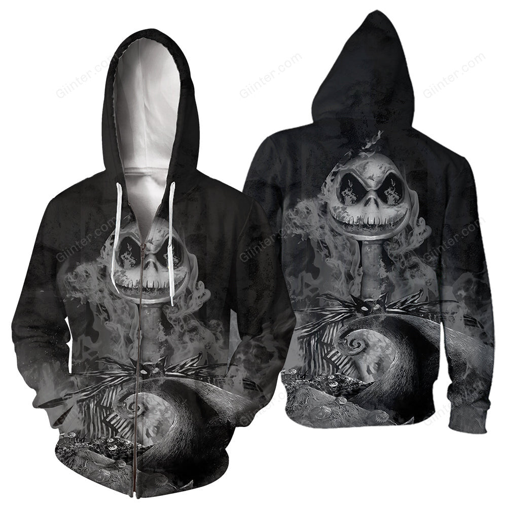 3D All Over Printed Jack Skellington Clothes - Fire Jack