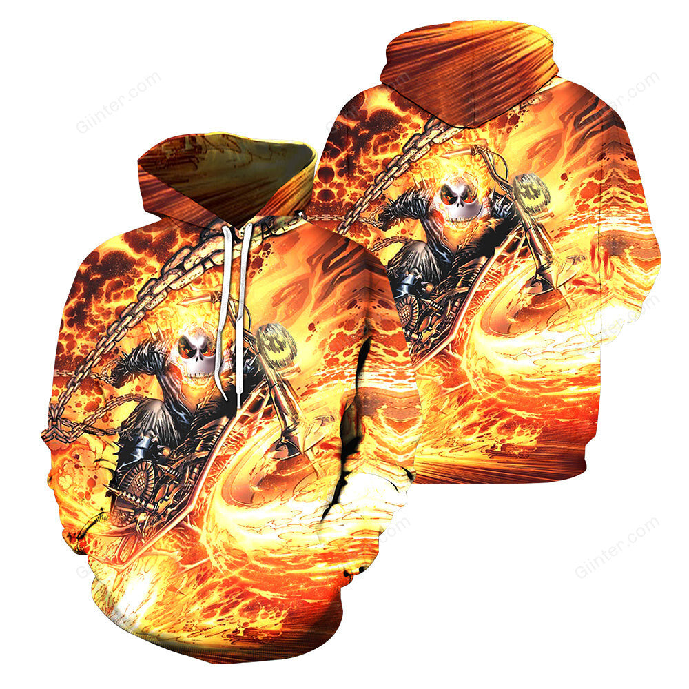 3D All Over Printed Jack Skellington Clothes - Fire Rider