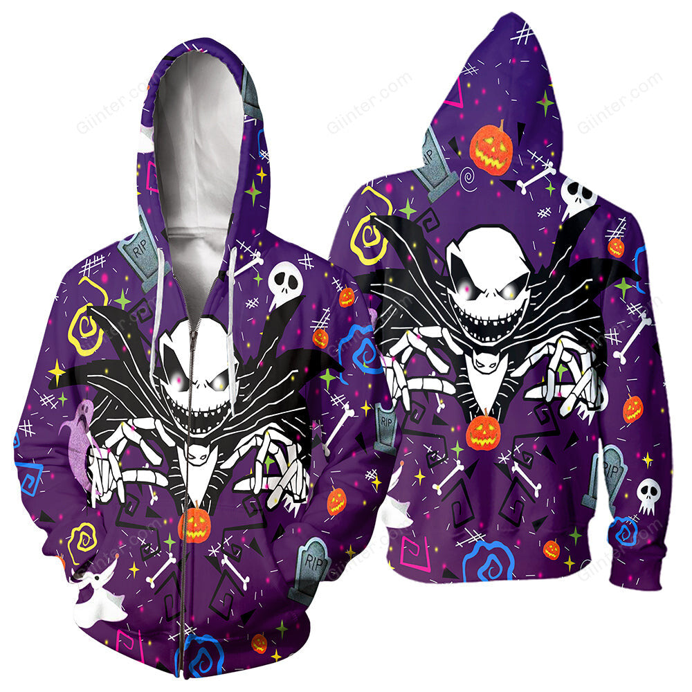 3D All Over Printed Jack Skellington Clothes 02