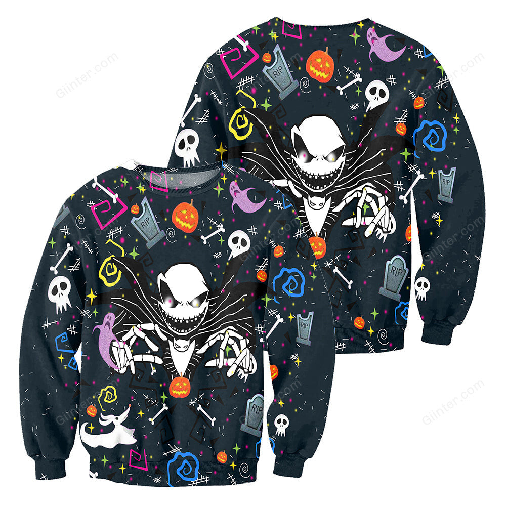 3D All Over Printed Jack Skellington Clothes 06