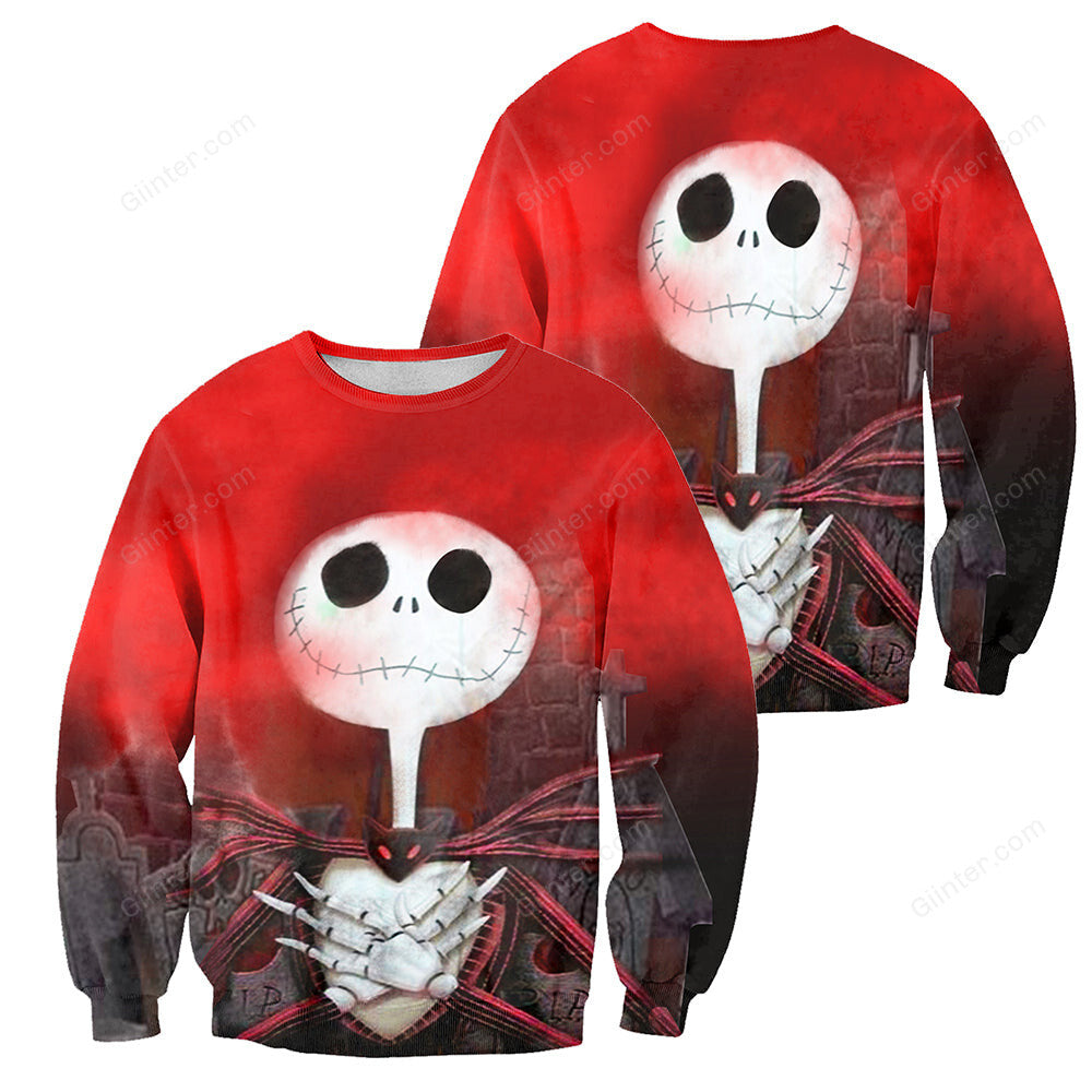 3D All Over Printed Jack Skellington Clothes 09 - Red & Purple (LIMITED EDITION)
