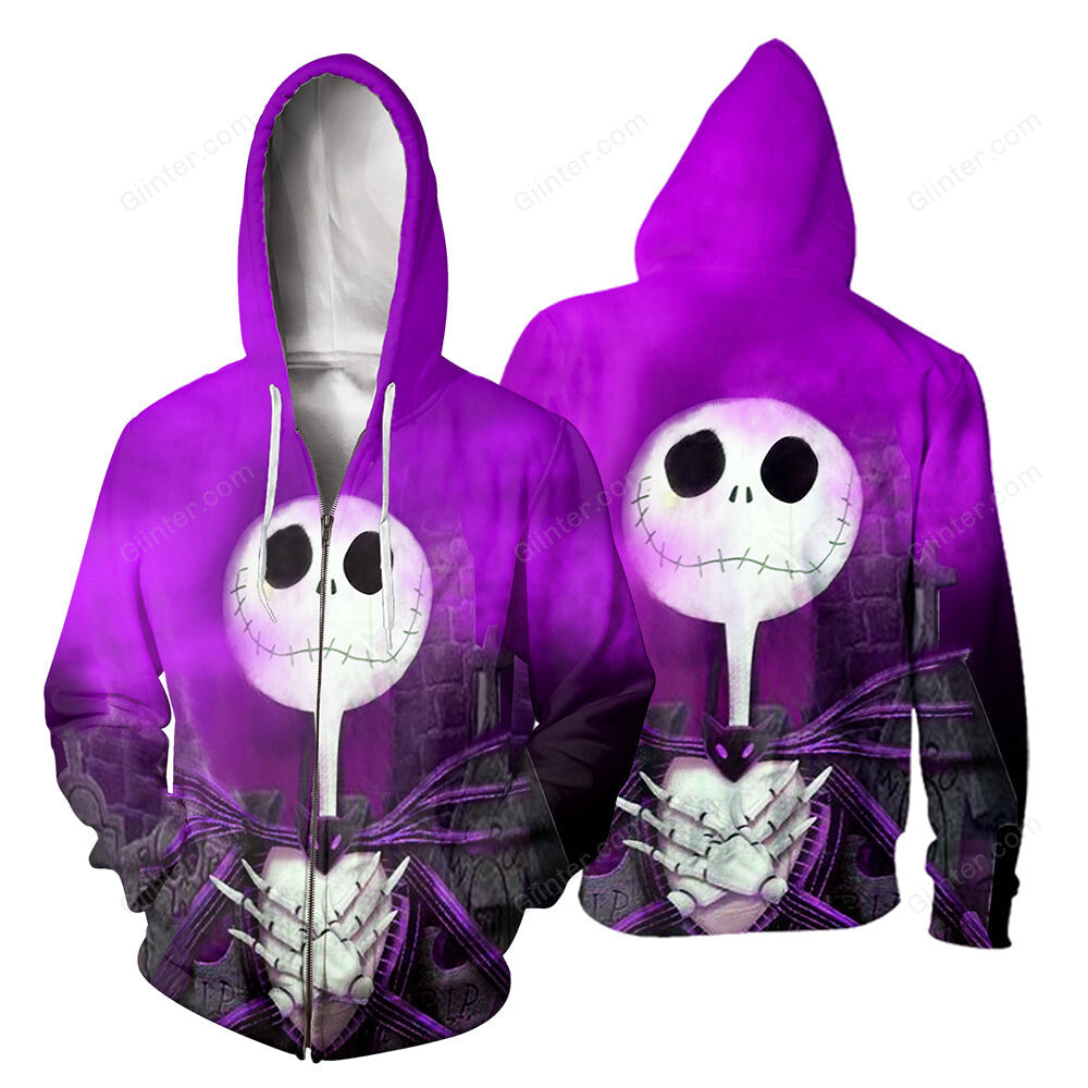 3D All Over Printed Jack Skellington Clothes 09 - Red & Purple (LIMITED EDITION)