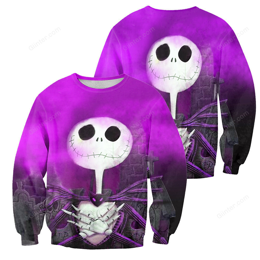 3D All Over Printed Jack Skellington Clothes 09 - Red & Purple (LIMITED EDITION)