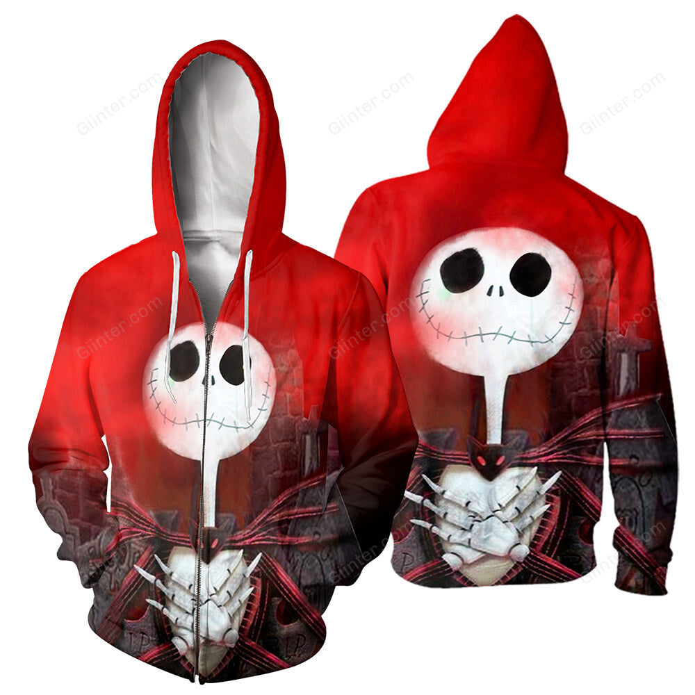 3D All Over Printed Jack Skellington Clothes 09 - Red & Purple (LIMITED EDITION)