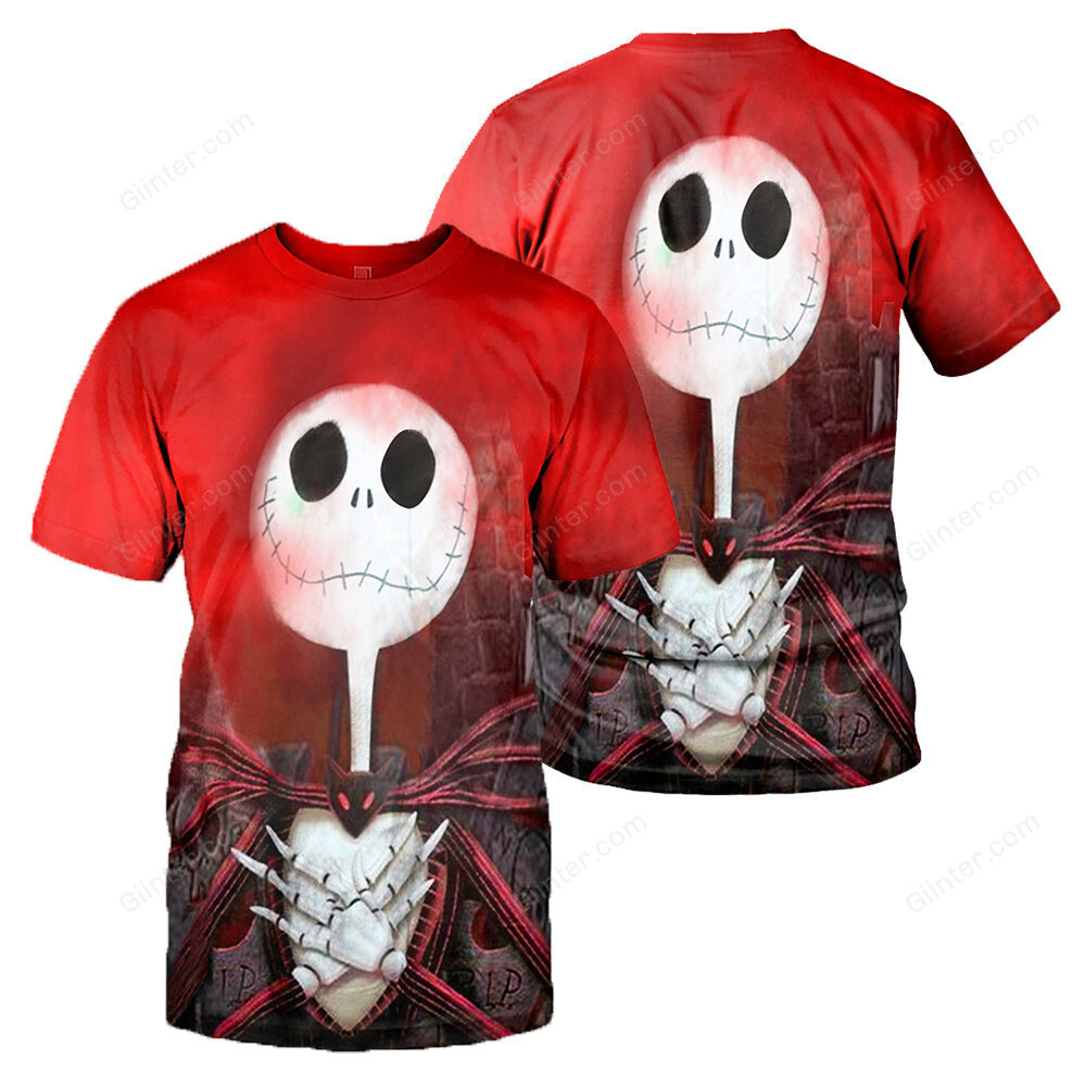 3D All Over Printed Jack Skellington Clothes 09 - Red & Purple (LIMITED EDITION)