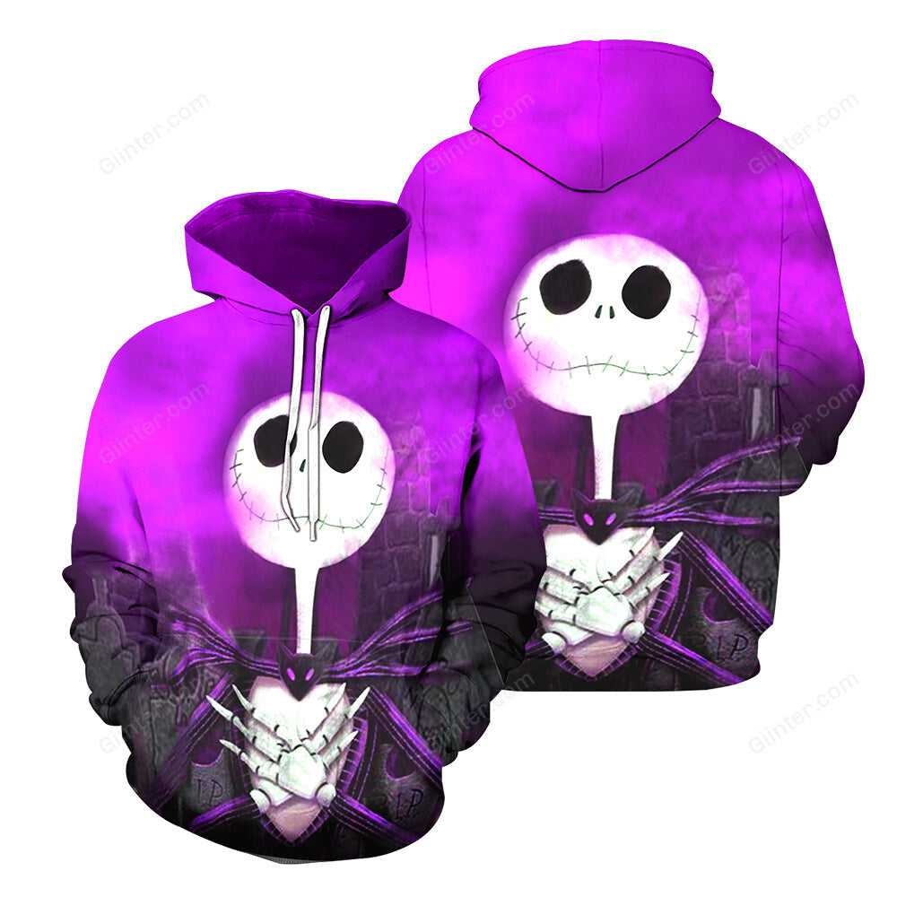 3D All Over Printed Jack Skellington Clothes 09 - Red & Purple (LIMITED EDITION)