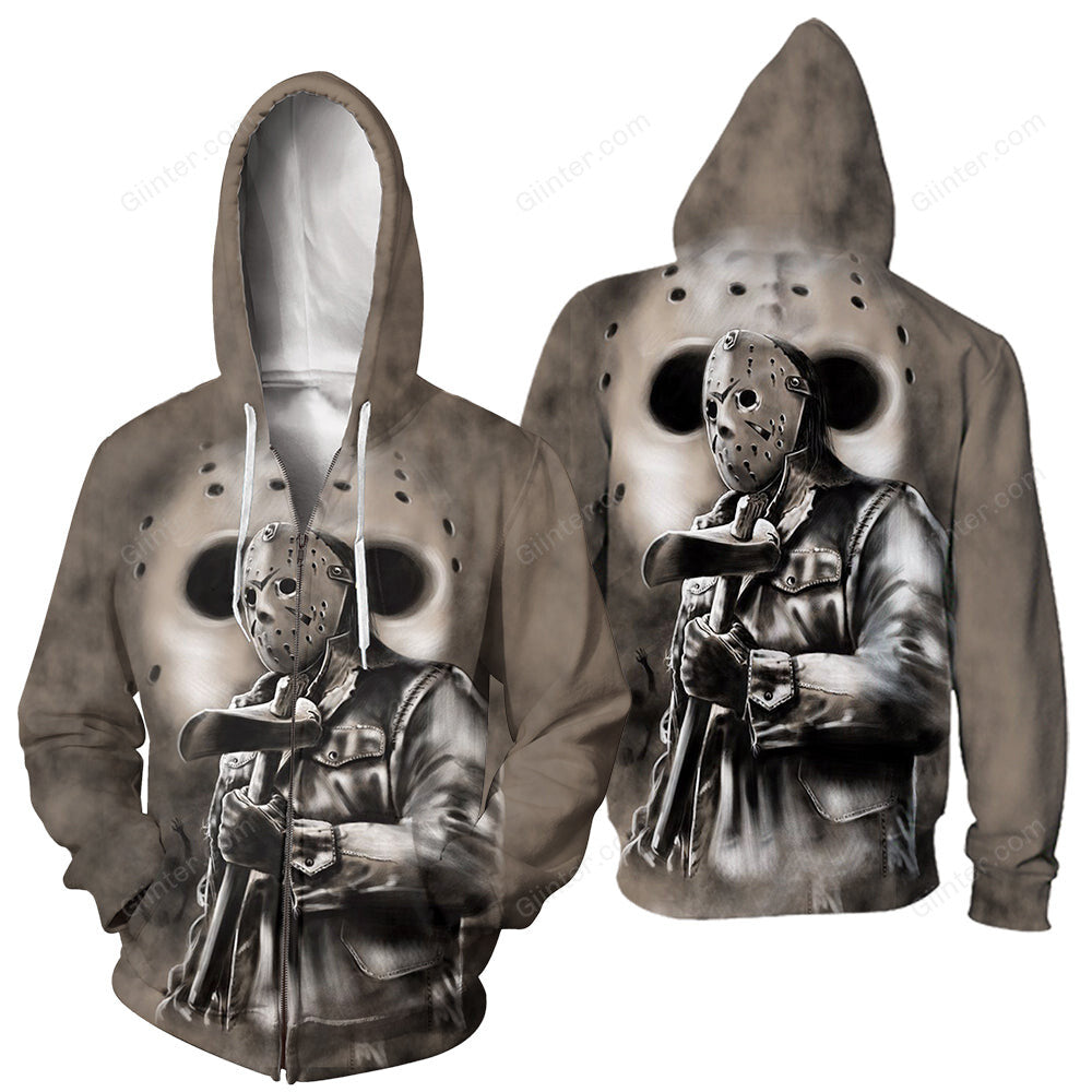 3D All Over Printed Jason Voorhees Friday The 13th Clothes