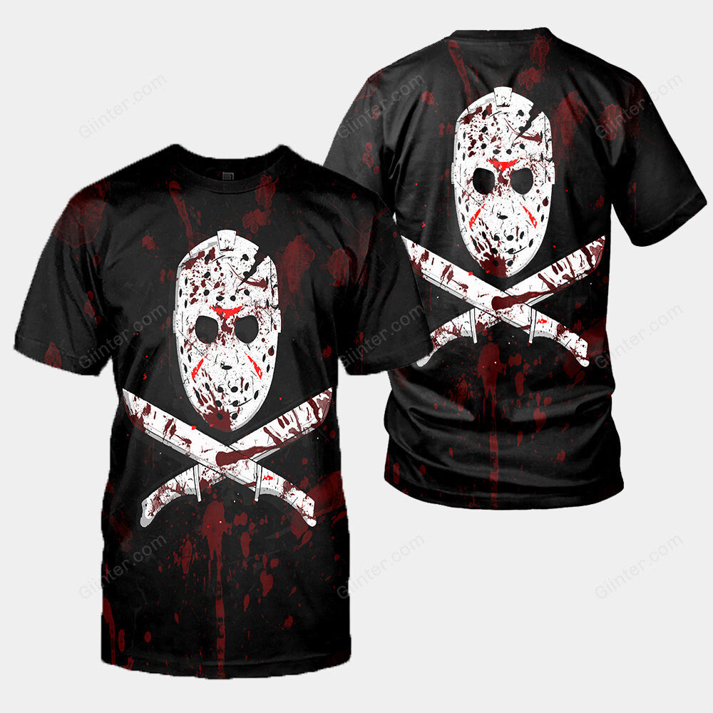 3D All Over Printed Jason Voorhees Friday The 13th Clothes 01