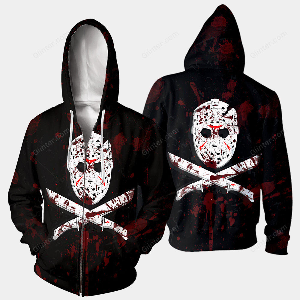 3D All Over Printed Jason Voorhees Friday The 13th Clothes 01