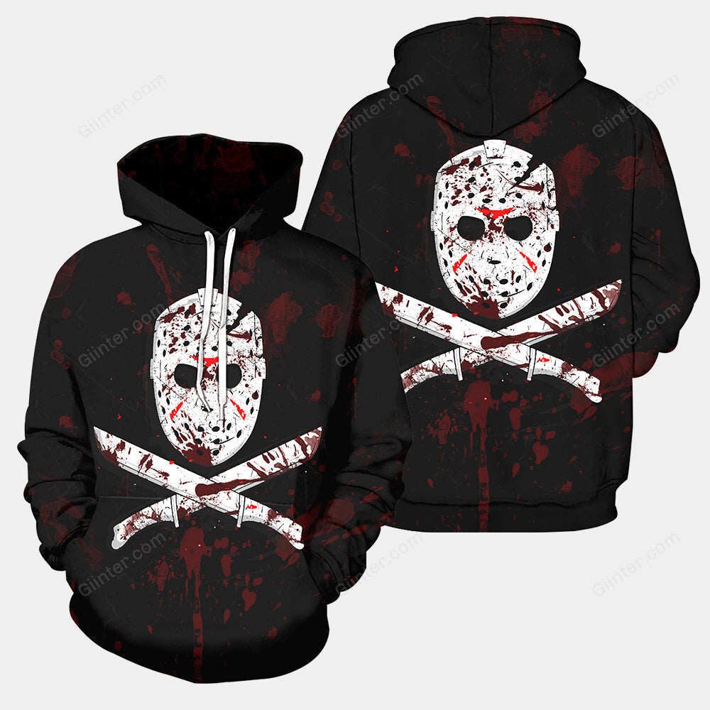 3D All Over Printed Jason Voorhees Friday The 13th Clothes 01
