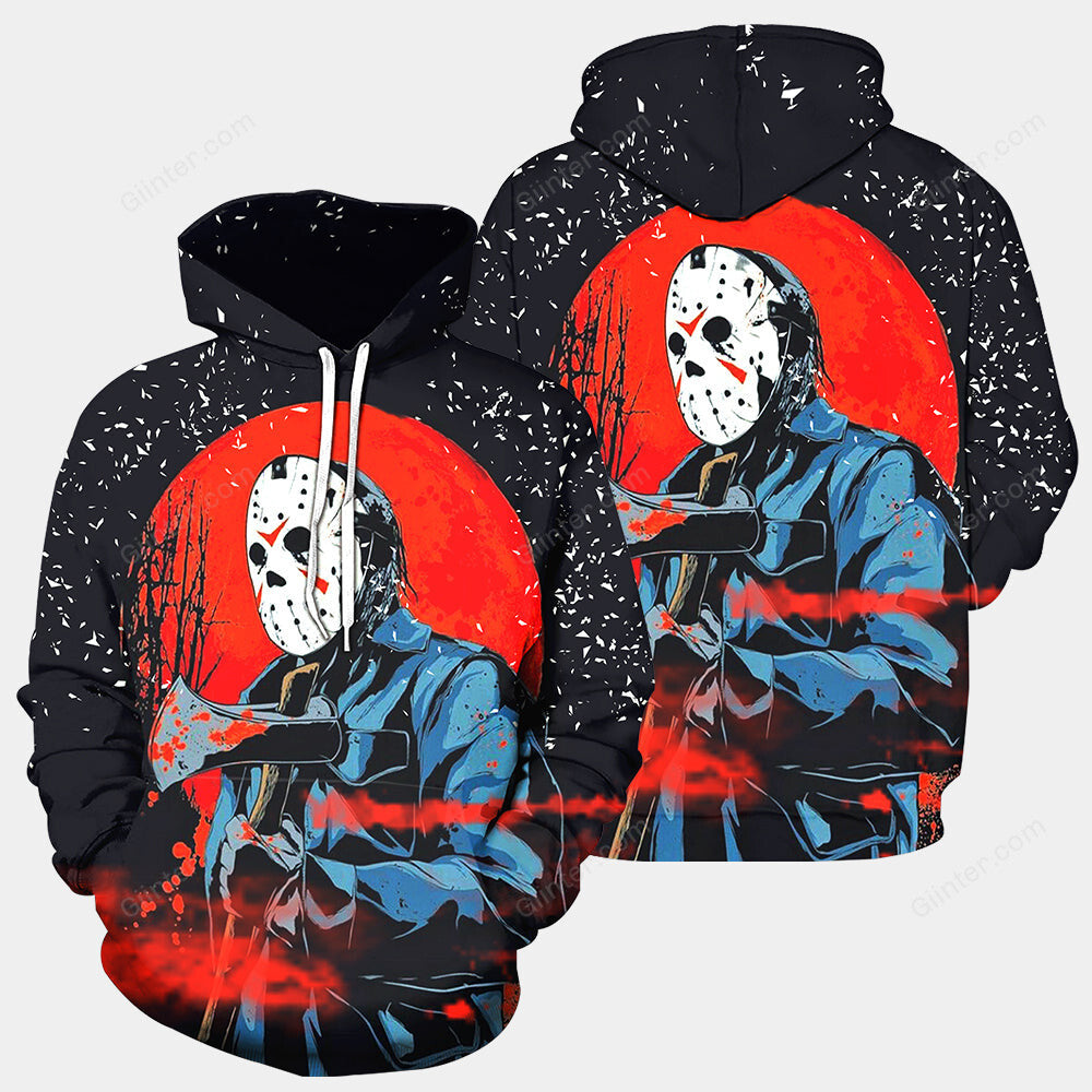 3D All Over Printed Jason Voorhees Friday The 13th Clothes 03