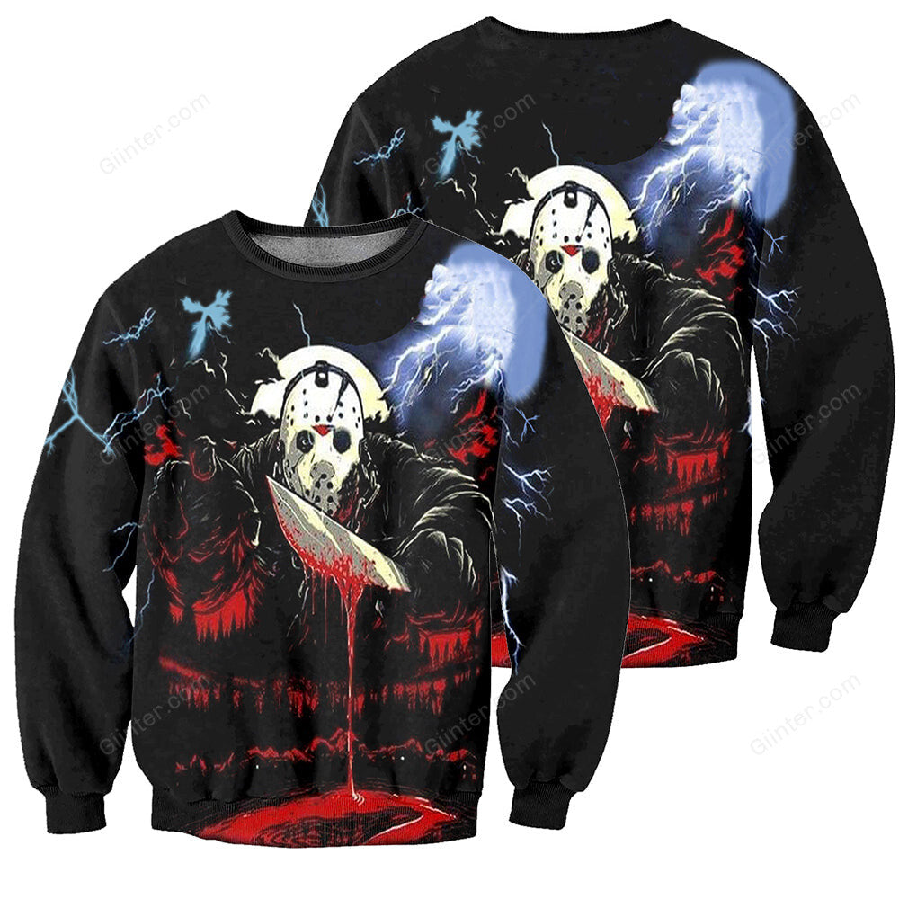3D All Over Printed Jason Voorhees Friday The 13th Clothes 09