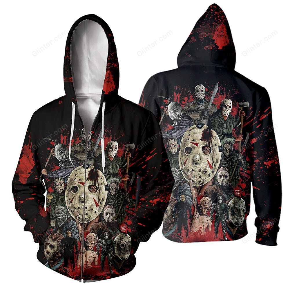 3D All Over Printed Jason Voorhees Friday The 13th Clothes 11