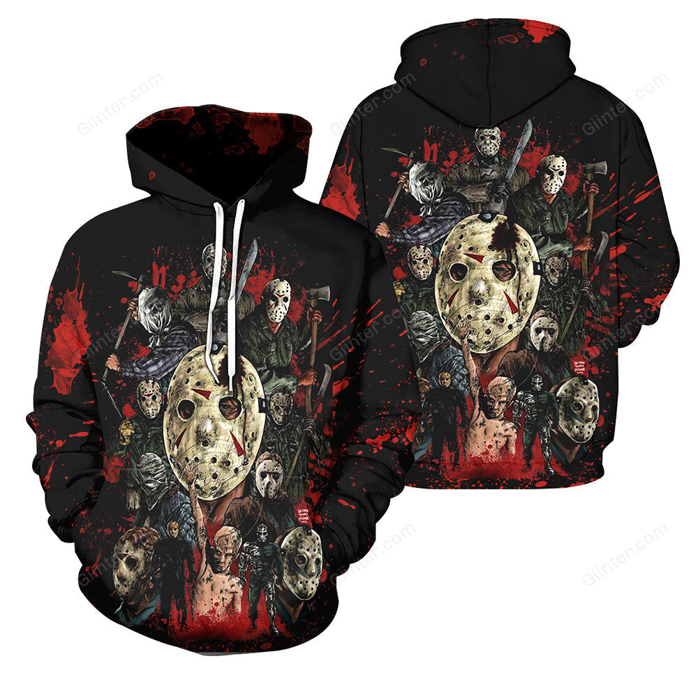 3D All Over Printed Jason Voorhees Friday The 13th Clothes 11